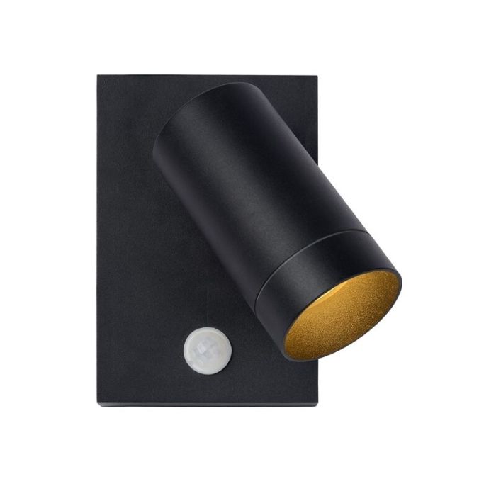 Applique extérieur avec détecteur de mouvement moderne noire, Taylor, IP54