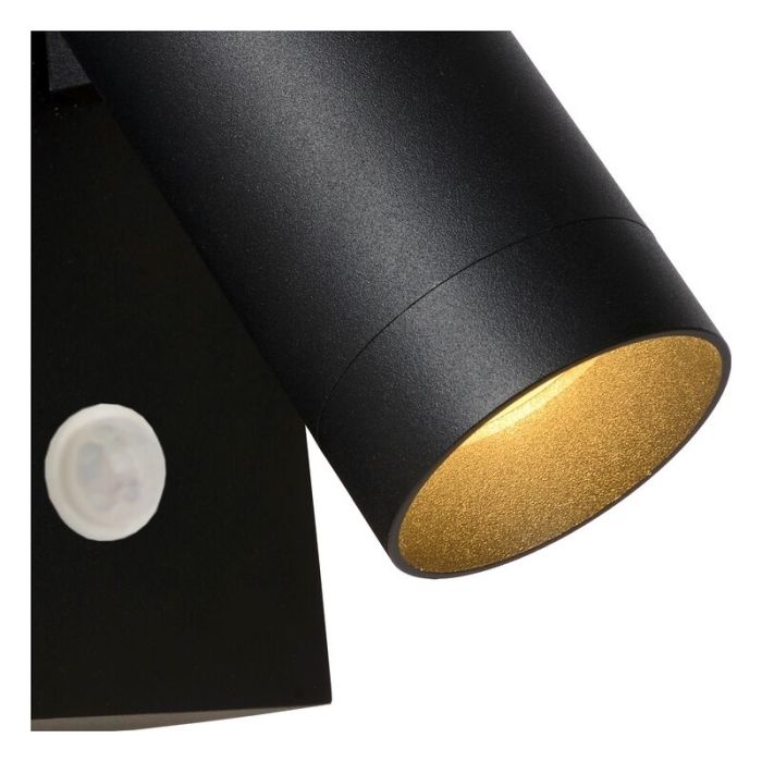 Applique extérieur avec détecteur de mouvement moderne noire, Taylor, IP54