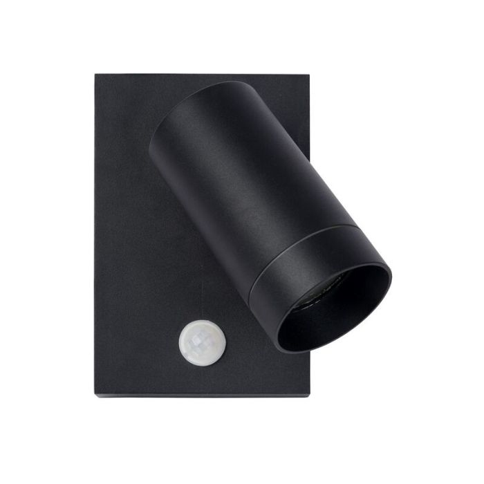 Applique extérieur avec détecteur de mouvement moderne noire, Taylor, IP54