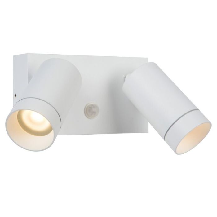 Applique extérieur avec détecteur de mouvement moderne blanche, Taylor, IP54