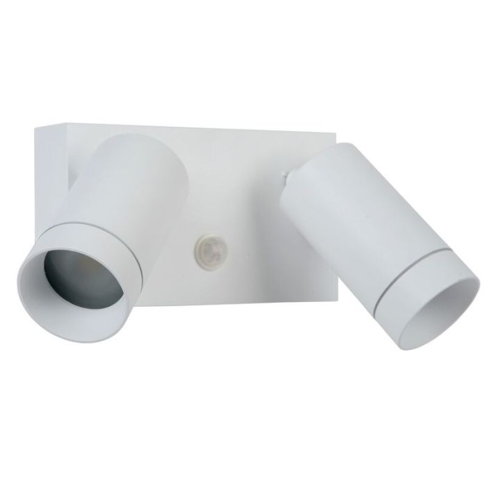Applique extérieur avec détecteur de mouvement moderne blanche, Taylor, IP54