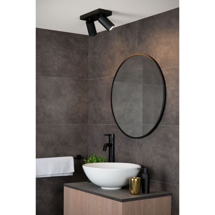 Spot plafond moderne noir, Taylor, IP44