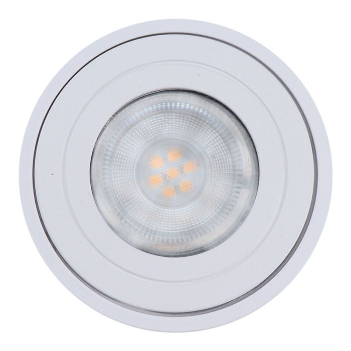 Plafonnier connecté blanc moderne, Alion, IP44, 4,5W, RGBW
