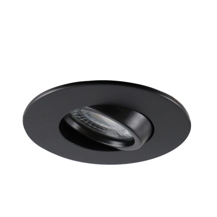 Spot encastré connecté en aluminium noir, Jill, IP44