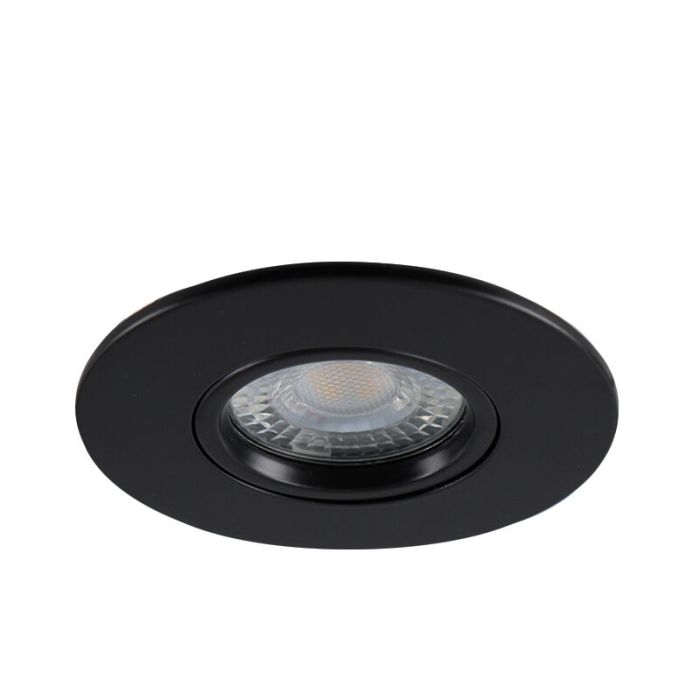 Spot encastré connecté en aluminium noir, Jill, IP44
