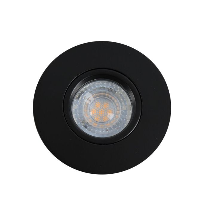 Spot encastré connecté en aluminium noir, Jill, IP44
