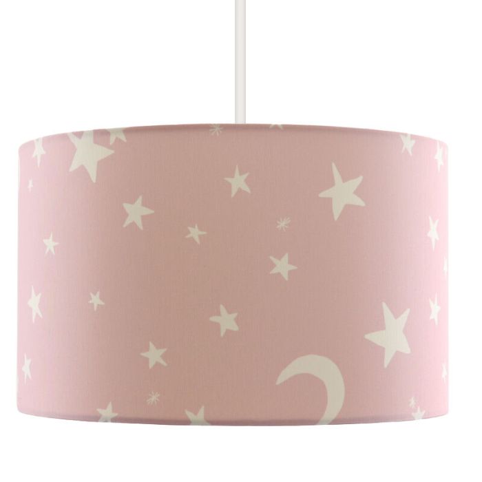 Suspension pour enfants rose en tissu, Stars
