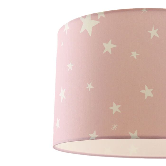 Suspension pour enfants rose en tissu, Stars