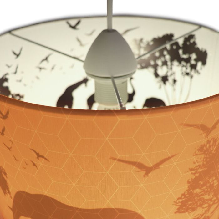 Suspension pour enfants orange en tissu, Safari