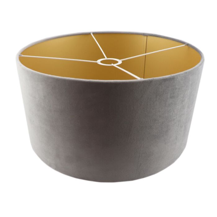 Abat-jour en velours d'or Melanie, Tissu, moderne
