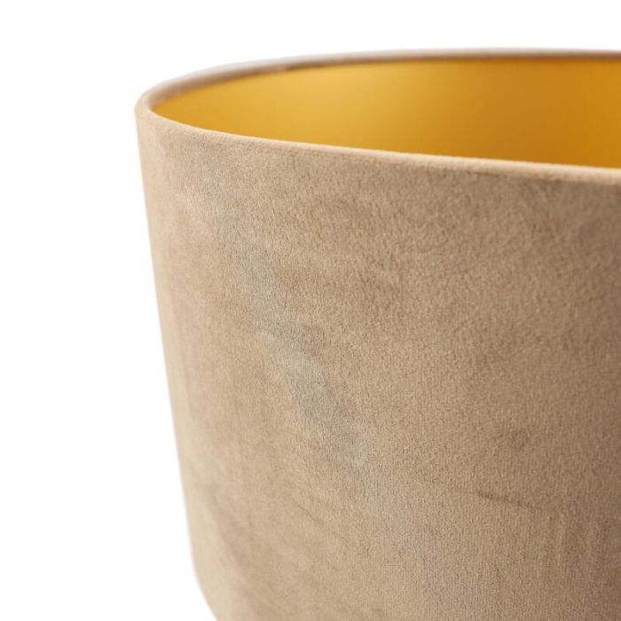 Abat-jour en velours d'or Madelyn, Tissu, moderne