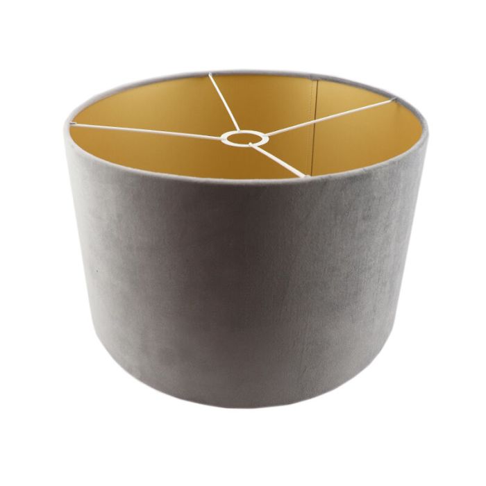 Abat-jour en velours d'or Madelyn, Tissu, moderne