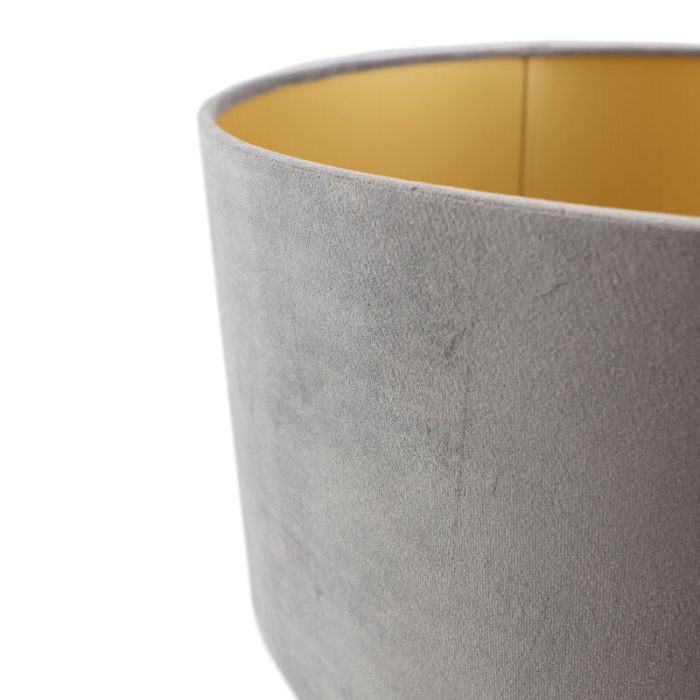 Abat-jour en velours d'or Madelyn, Tissu, moderne