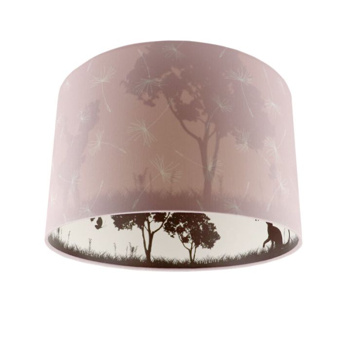 Plafonnier pour enfants rose en tissu, Butterfly