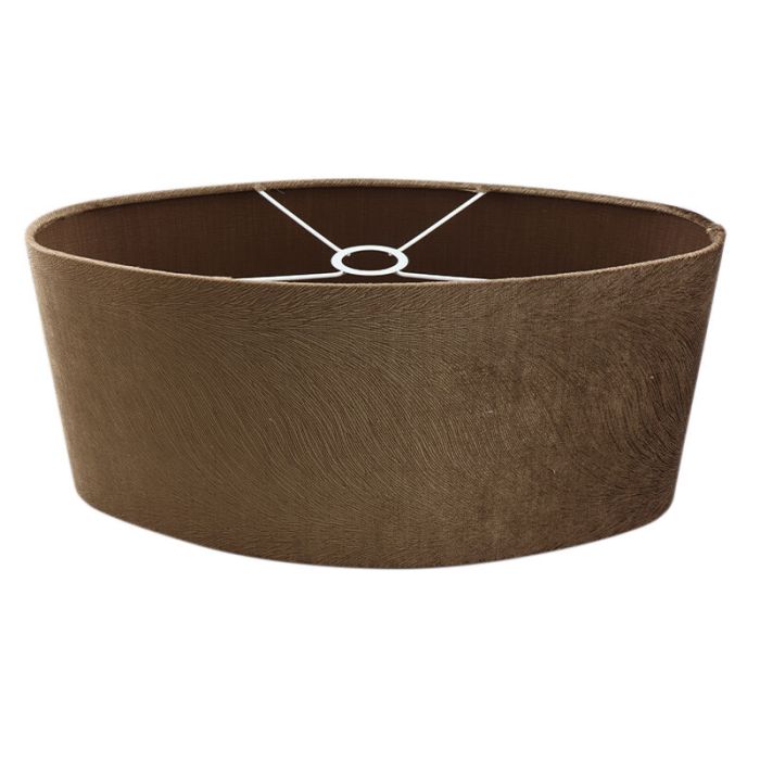 50 cm abat-jour en velours marron ovale, Rody