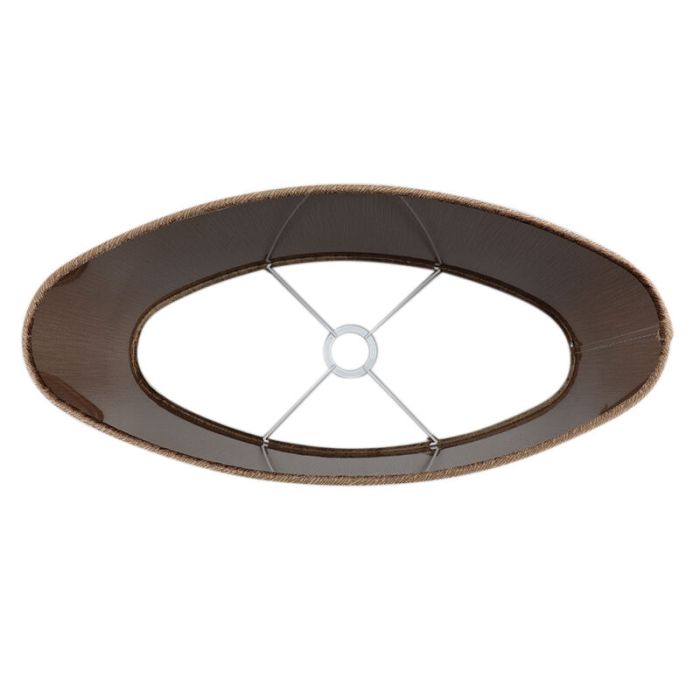 50 cm abat-jour en velours marron ovale, Rody