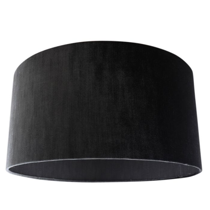 50 cm abat-jour en velours anthracite, Rody