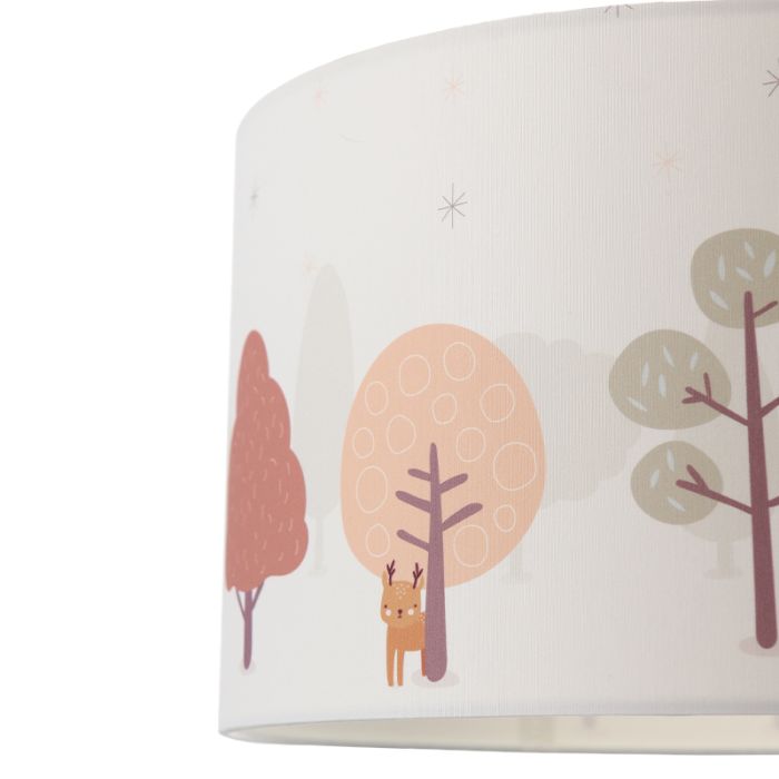 Suspension pour enfants blanche en tissu, Forest life
