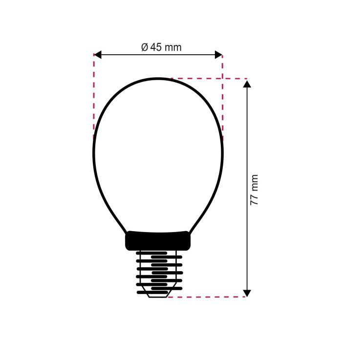 Lampe boule LED Lasco E14, 3w blanc chaud