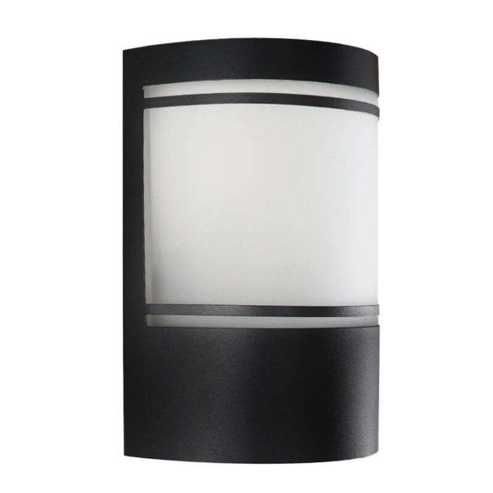 Applique extérieur avec capteur crépusculaire noire moderne, Manuel, IP44