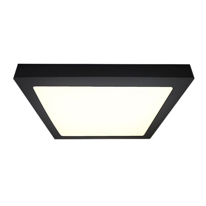 Lampe plafond en aluminium noire, Rolo, 24W, 4000K LED