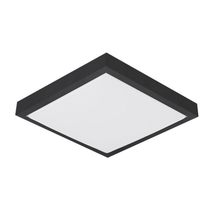 Lampe plafond en aluminium noire, Rolo, 24W, 4000K LED