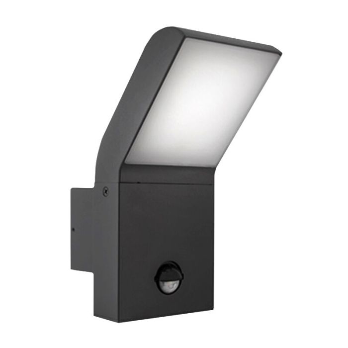 Applique extérieur avec détecteur de mouvement en aluminium anthracite, Andor, 12W, 4000K LED, IP54
