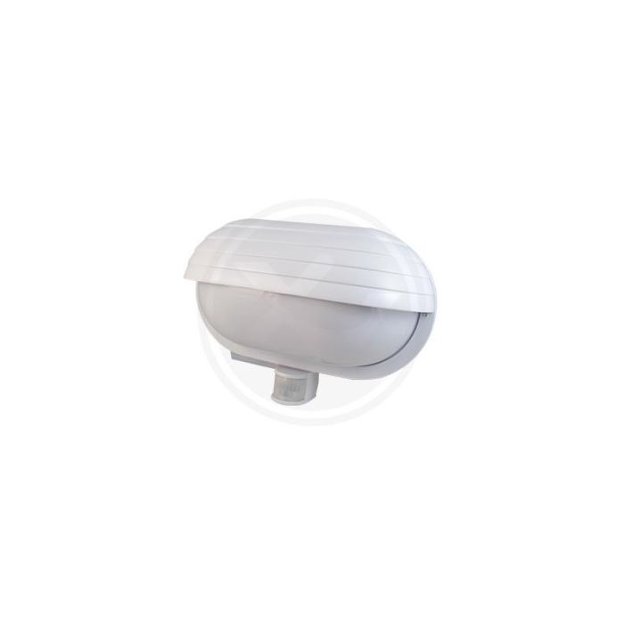 Applique extérieur avec détecteur de mouvement en plastique blanche, Killian, IP44