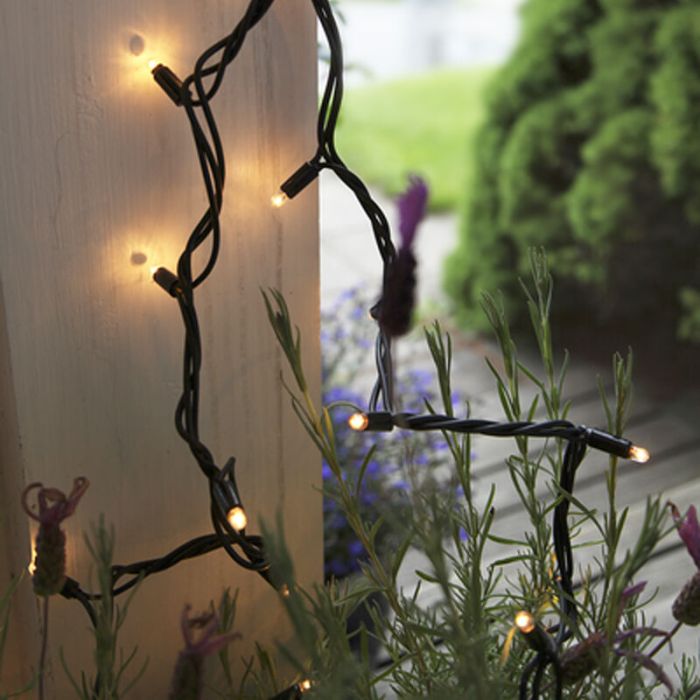 Éclairage d'arbre reliable noir 20M, 10 leds par mètre, IP67 - Blanc chaud
