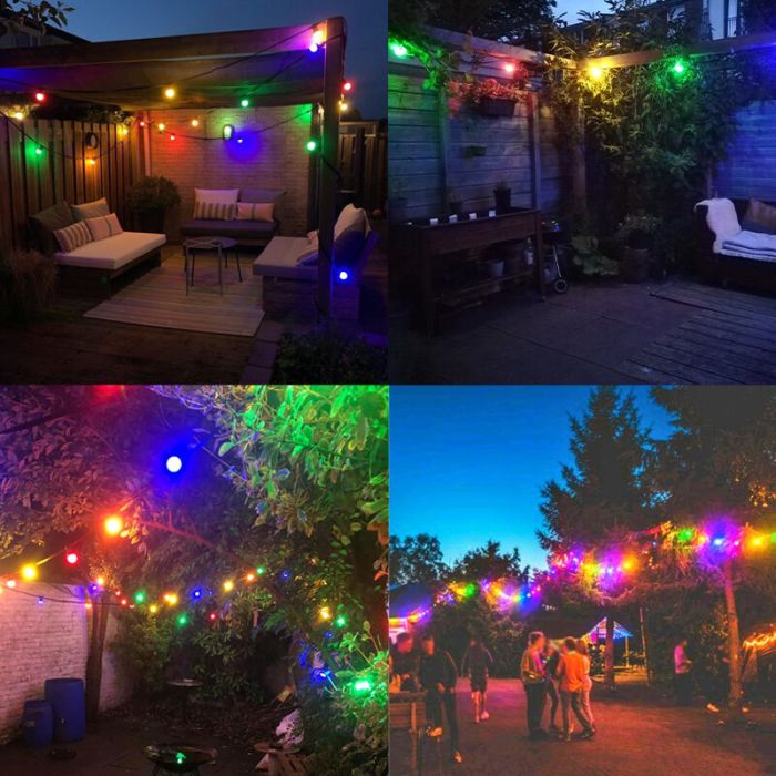 40m guirlande guinguette, 80 culots