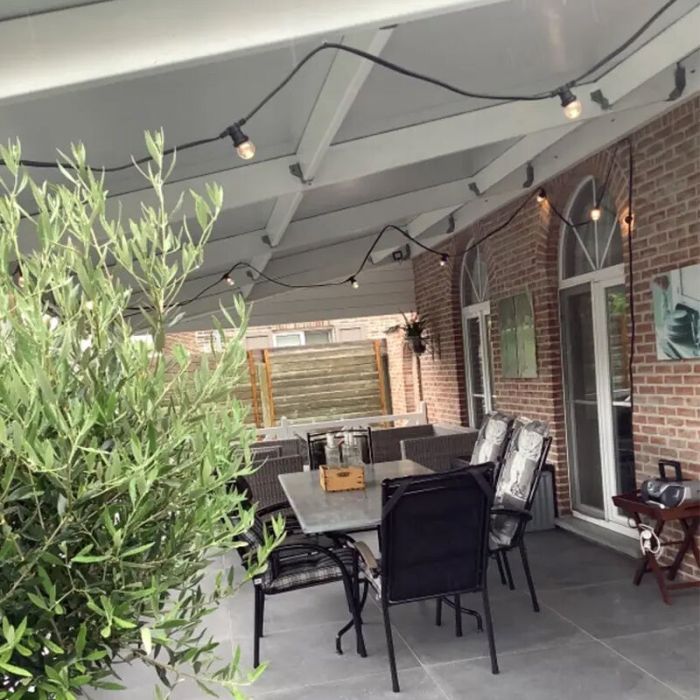 50m guirlande guinguette avec 50 dimmable ampoules transparantes