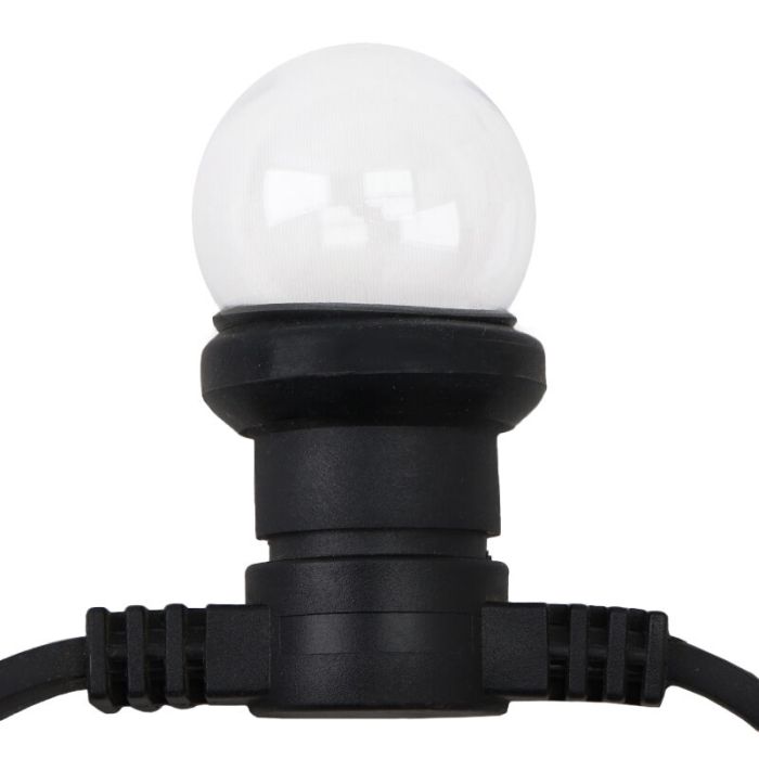 50m guirlande guinguette avec 100 dimmable ampoules transparantes