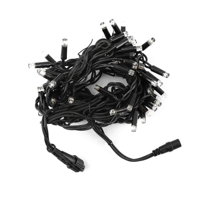 8m connectable glacon cordon noir ip67 50 cm de hauteur blanc chaud