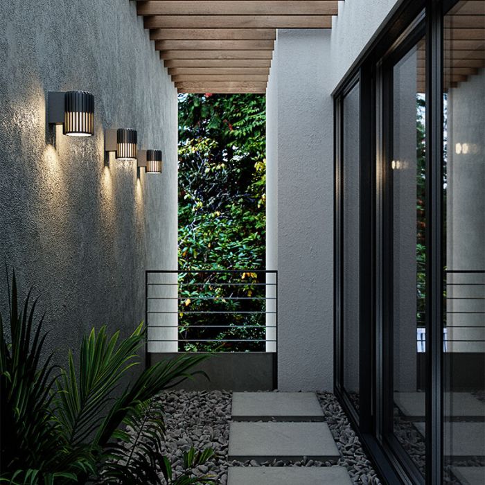 Luminaire extérieur design noir, Aludra, IP54