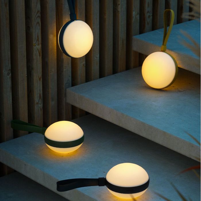 Luminaire extérieur design blanc, Bring, 1W, 2700K LED, IP44, gradable en 3 étapes