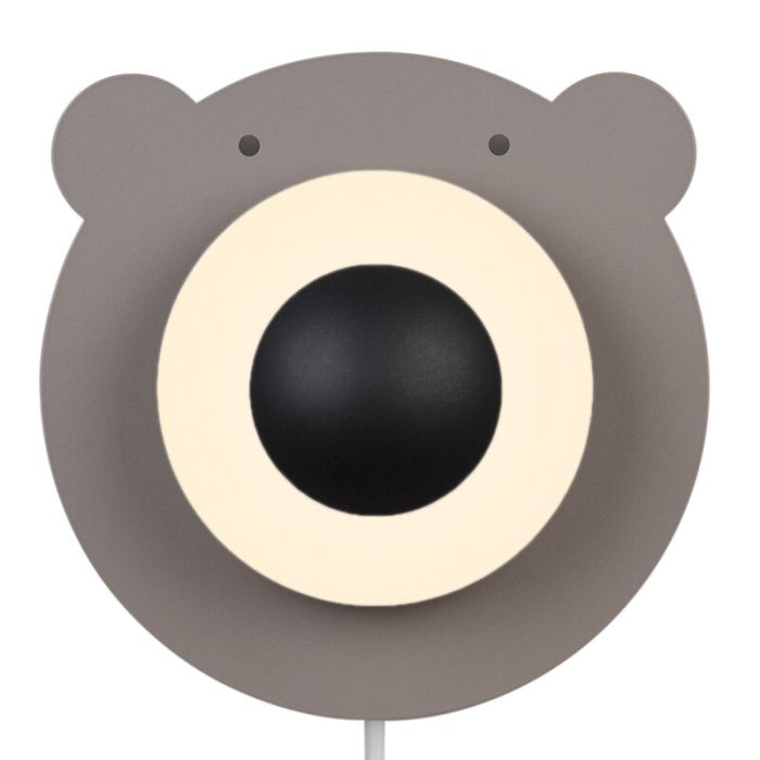 Applique murale pour enfants en métal marronne, Brunabear, avec interrupteur