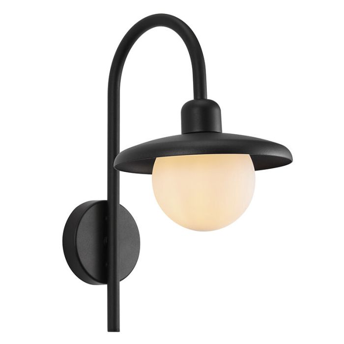 Luminaire extérieur classique noir, Berlo, IP44
