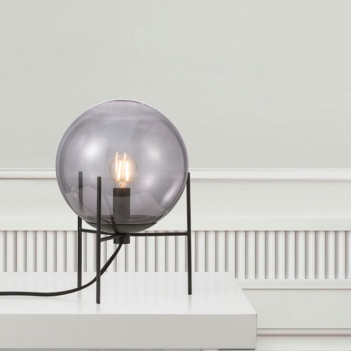 Lampe de table design noire, Alton, avec interrupteur