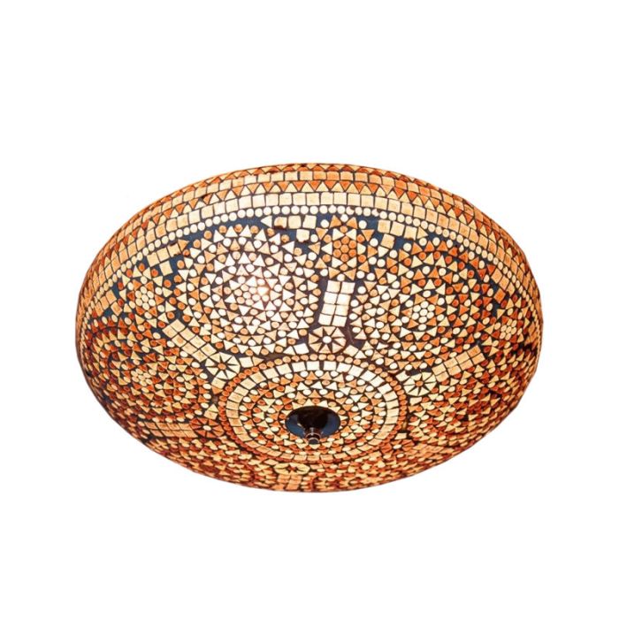 Lampe plafond orientale violette mosaïque, Annas