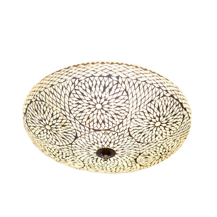 Lampe plafond orientale transparente mosaïque, Annas