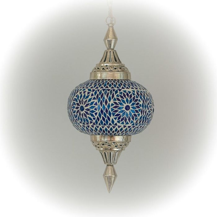Suspension orientale bleue mosaïque, Aicha