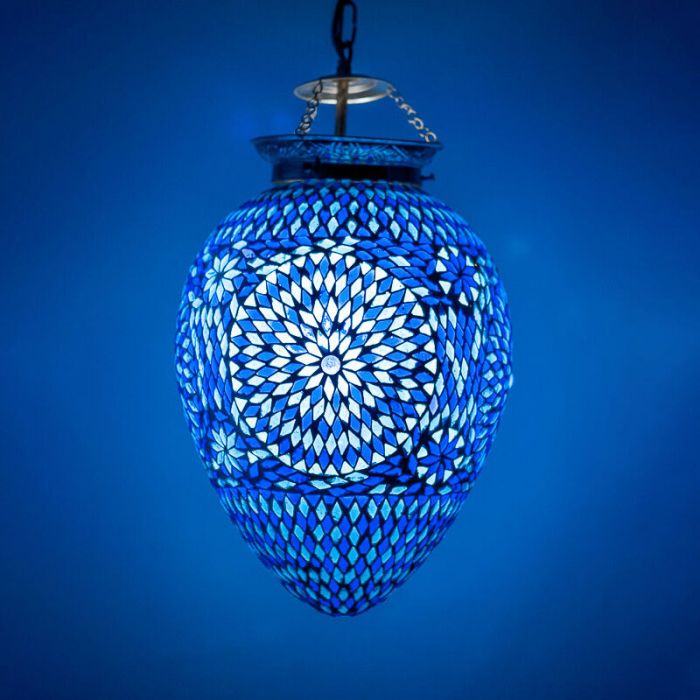 Suspension orientale bleue mosaïque, Isa