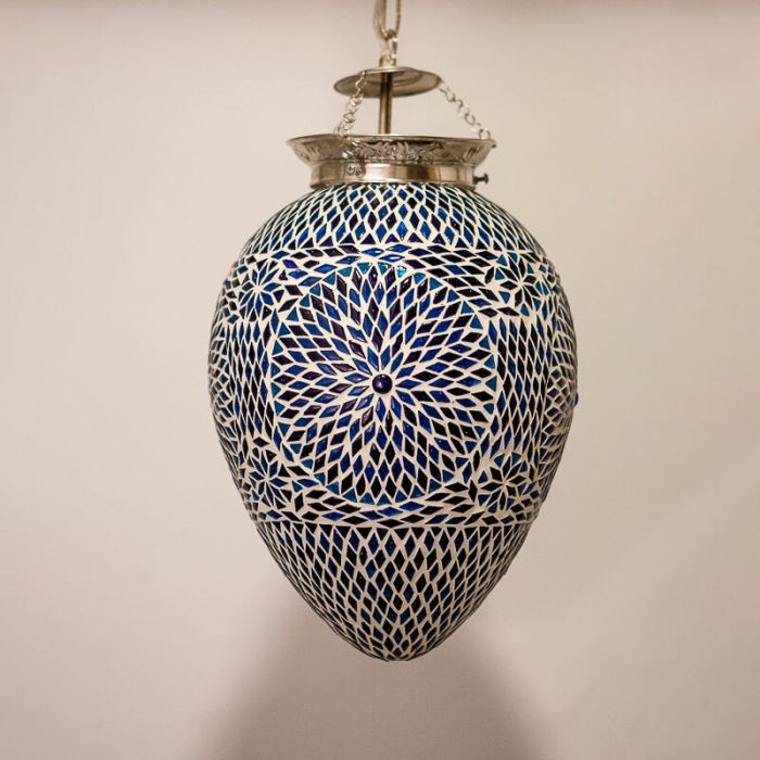 Suspension orientale bleue mosaïque, Isa