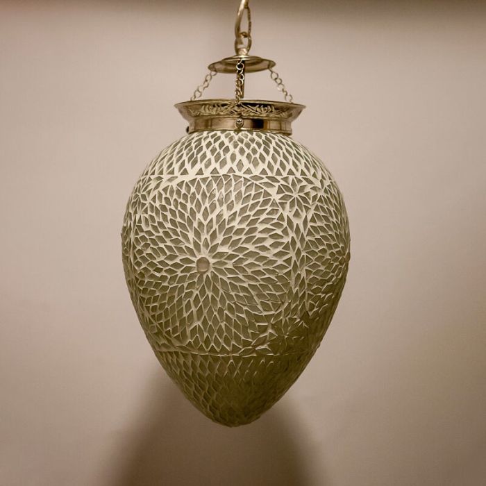 Suspension orientale blanche mosaïque, Isa