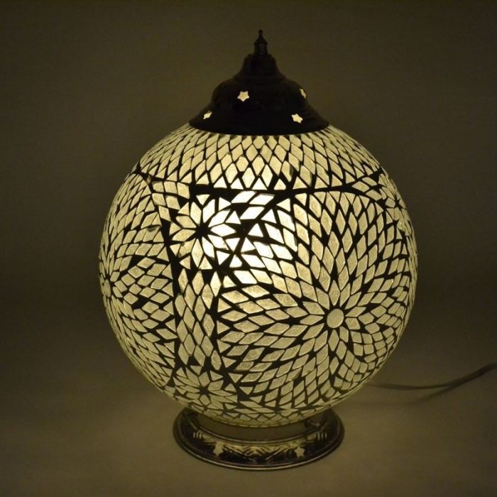 Lampe de table orientale transparente mosaïque, Dalil