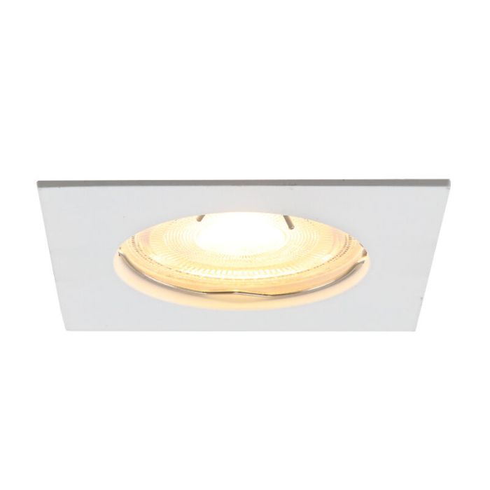 Spot encastré blanc en aluminium, Rudo