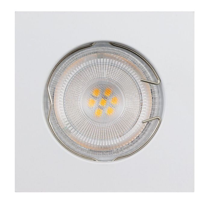 Spot encastré blanc en aluminium, Rudo