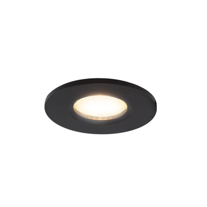 Mini spot encastrable en aluminium noir, Philomena, 1,5W, 2700K LED, IP44