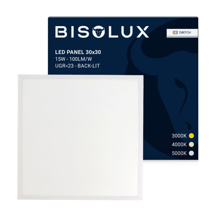 Panneau LED 30x30 - 100 lm/W - UGR<23 - blanc réglable