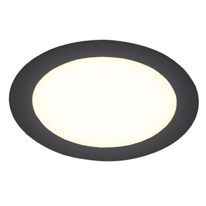 Downlight en aluminium noir, Umbriel, 9W, 4000K LED, IP44